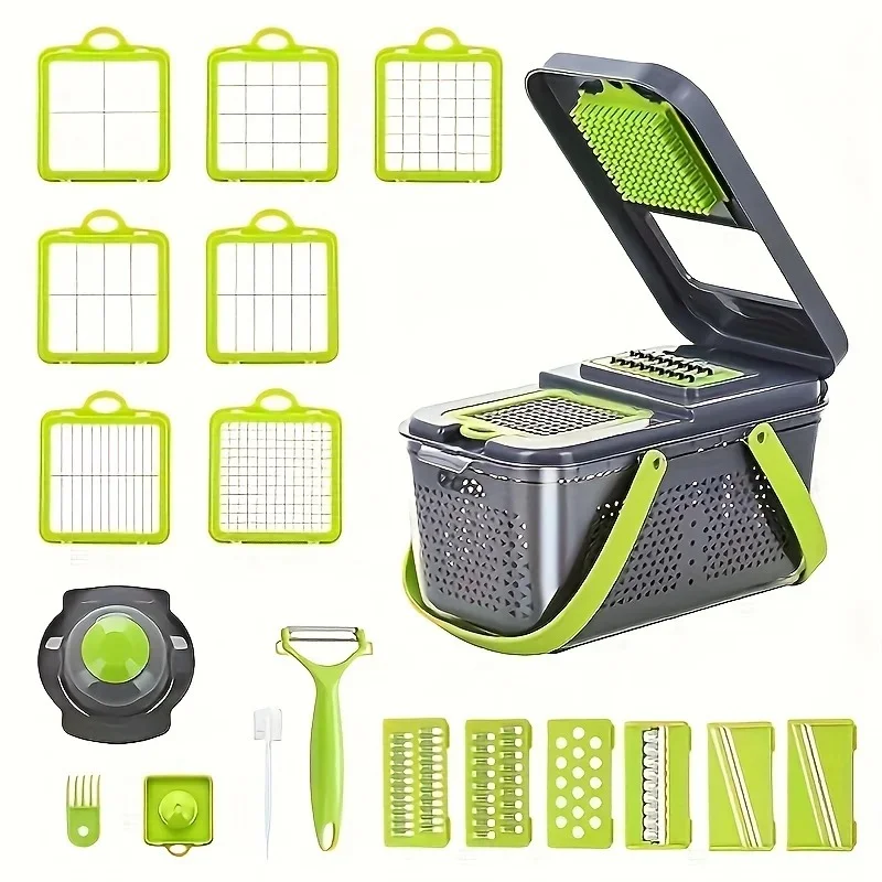 22-in-1 Multifunctional Vegetable Chopper – Kitchen Food Slicer & Cutter