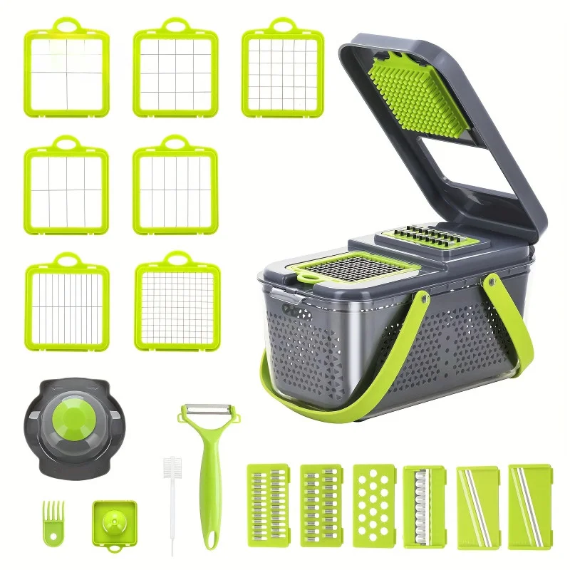 22-in-1 Multifunctional Vegetable Chopper – Kitchen Food Slicer & Cutter