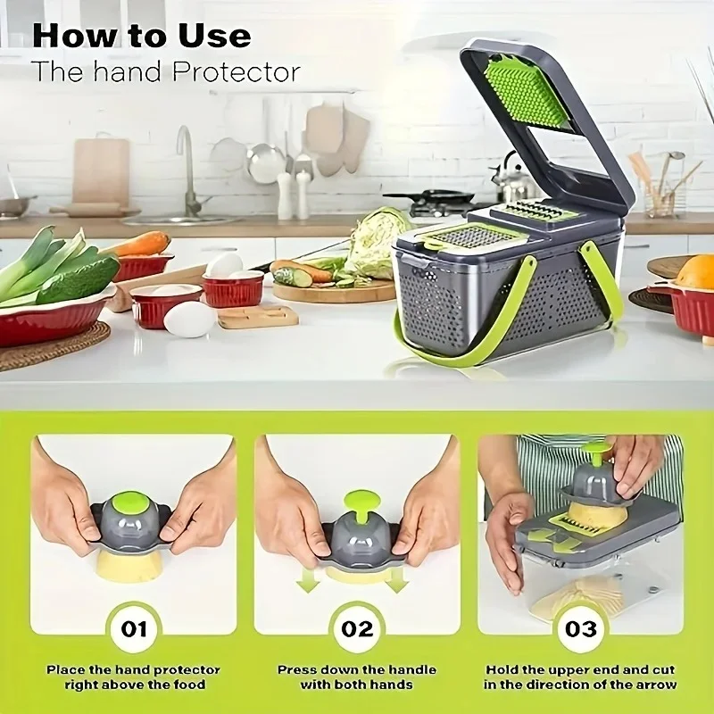22-in-1 Multifunctional Vegetable Chopper – Kitchen Food Slicer & Cutter