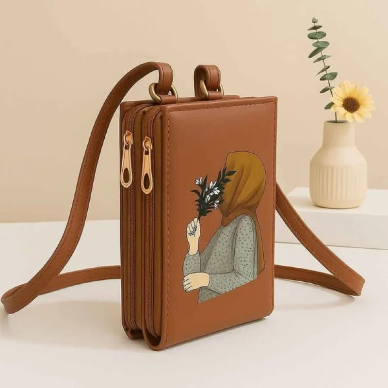 Zipper Luxury Cross Body Purse Wallet for Women