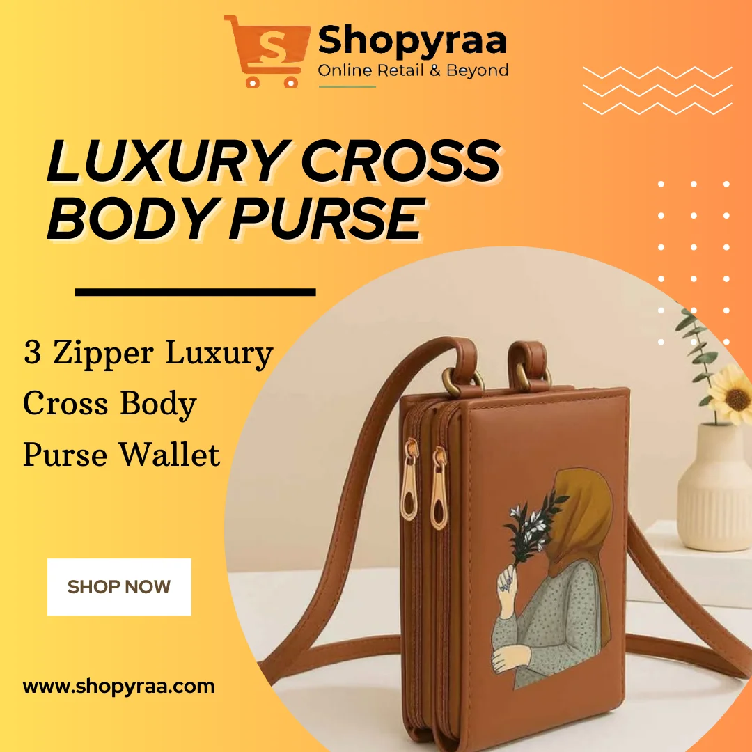 Zipper Luxury Cross Body Purse Wallet for Women