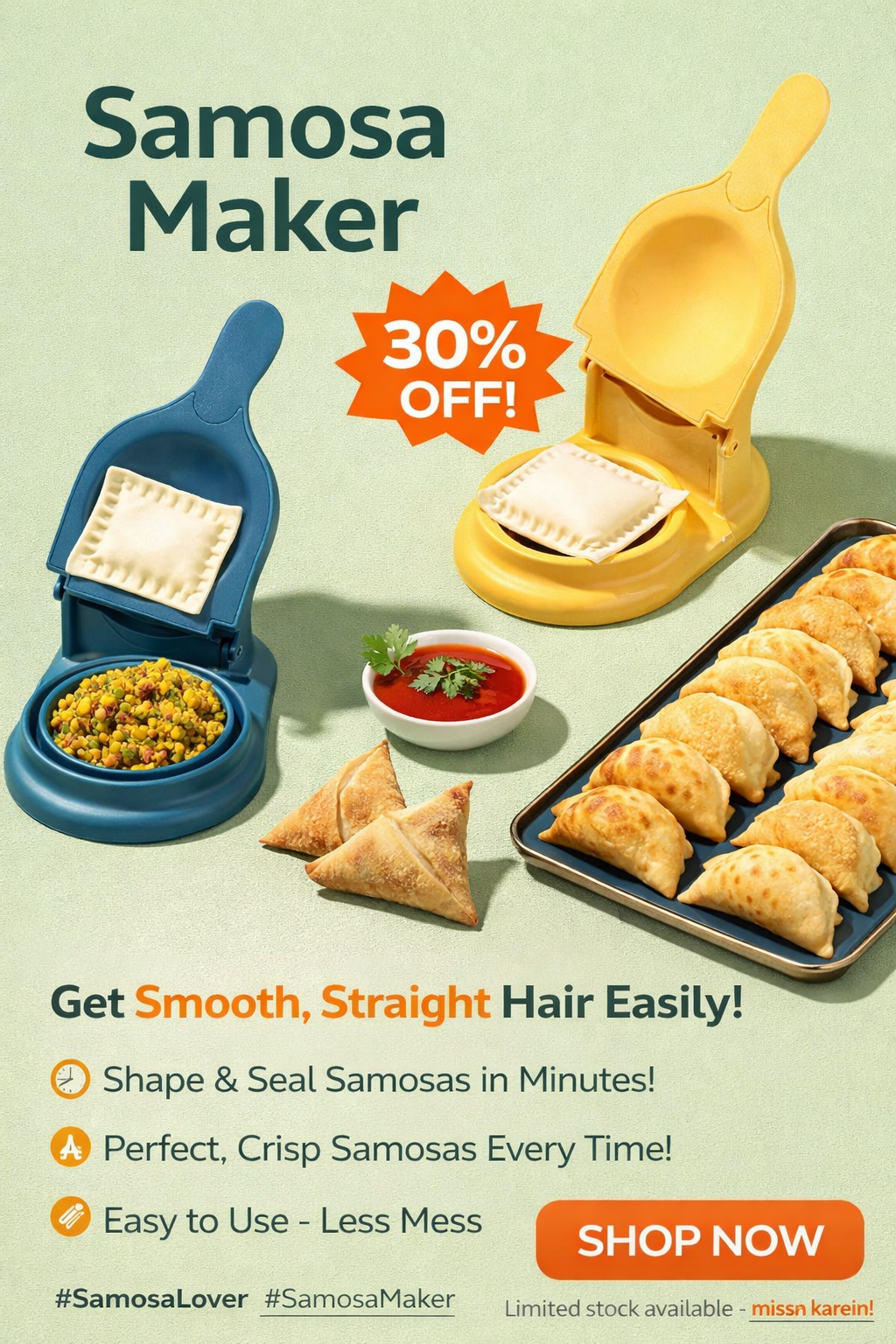 Samosa Maker – Easy Press Dumpling & Samosa Mold